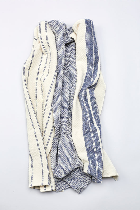 Flying Shuttle Mills Hand Towel Set of 3 Chambray